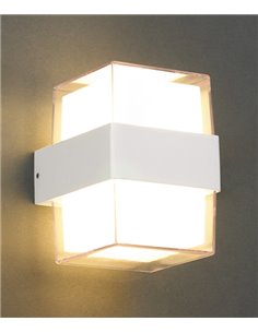 POWERTECH LED φωτιστικό τοίχου HLL-0158, 14W, 4000K, 1120lm, IP65, λευκό