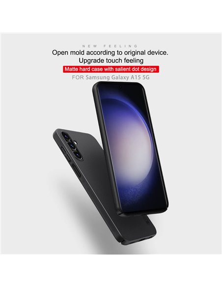 NILLKIN θήκη Super Frosted Shield για Samsung Galaxy A15 5G, μαύρη
