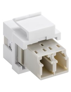 GOOBAY Keystone module οπτικής ίνας 80000, 2x LC-Duplex, λευκό