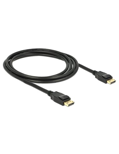 DELOCK καλώδιο DisplayPort 1.2 83806, 4K/60Hz, 21.6 Gbps, 2m, μαύρο