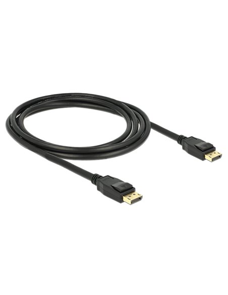 DELOCK καλώδιο DisplayPort 1.2 83806, 4K/60Hz, 21.6 Gbps, 2m, μαύρο