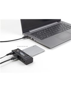 DELOCK docking station για M.2 NVMe/SATA ή 2.5"/3.5" SSD/HDD 64253, 10Gbps, μαύρο