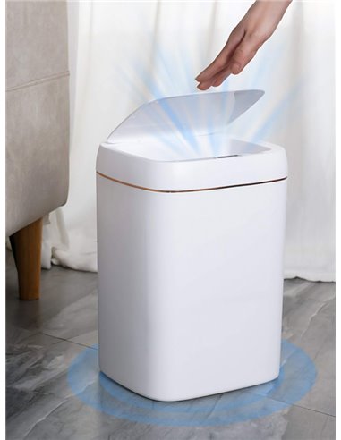 HOME USE κάδος απορριμμάτων HUH-0188 με φωτοκύτταρο, 13lt, λευκός