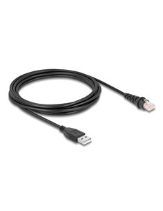 DELOCK καλώδιο USB σε RJ50 90612 για barcode scanner, 3m, μαύρο