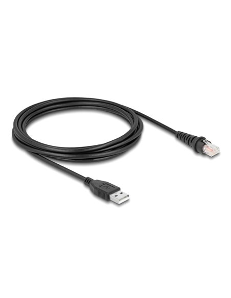 DELOCK καλώδιο USB σε RJ50 90612 για barcode scanner, 3m, μαύρο