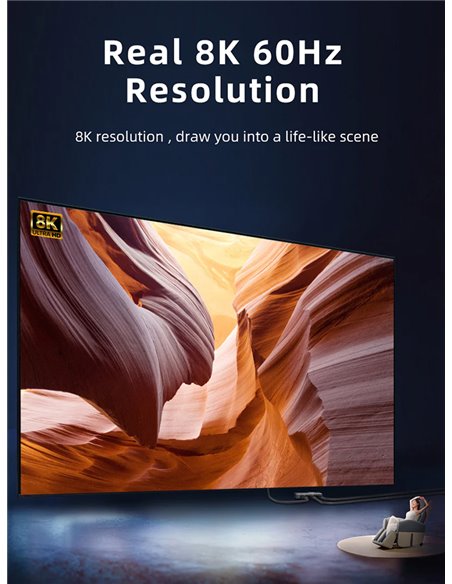 CABLETIME HDMI switch CT-HS8K2-AG, 2 σε 1, 8K/60Hz, 4K/120Hz, γκρι