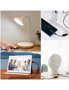 POWERTECH καλώδιο USB-C σε USB CAB-UC085 με διακόπτη, 2A, 2m, μαύρο