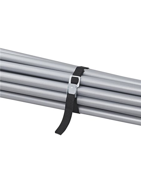 PROPLUS ιμάντες πρόσδεσης 321285 με μεταλλική αγκράφα, 40cm, μαύρο, 4τμχ