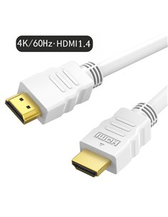 CABLETIME καλώδιο HDMI CT-HE19G με Ethernet, 4K/60Hz, 18 Gbps, 1m, λευκό