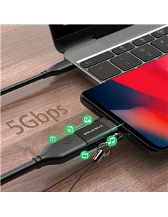 CABLETIME αντάπτορας USB-C σε USB CT-CMAF, 5Gbps, 10.5W, μαύρος