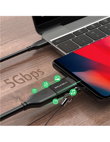 CABLETIME αντάπτορας USB-C σε USB CT-CMAF, 5Gbps, 10.5W, μαύρος