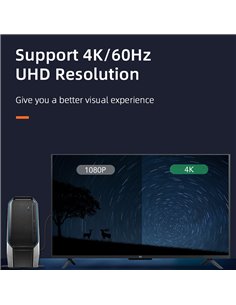 CABLETIME καλώδιο DisplayPort CT-01G, 4K/60Hz, 18 Gbps, 0.5m, μπλε