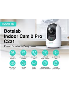 BOTSLAB smart κάμερα C221, 5MP/3K, WiFi, 360° PTZ, SD