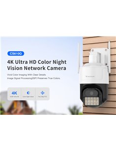 VSTARCAM smart κάμερα CS610Q, 4K/8MP, WiFi, PTZ, SD, IP66
