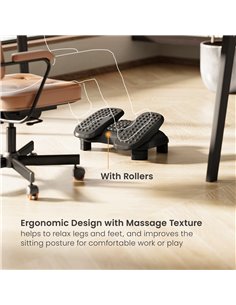 BRATECK υποπόδιο γραφείου FR16-01 με πεντάλ εκγύμνασης ποδιών, μαύρο