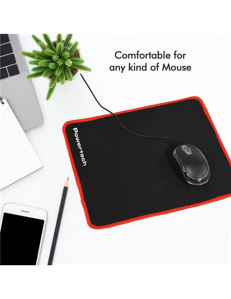 POWERTECH gaming mouse pad PT-1282, 30x25x0.3cm, μαύρο