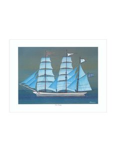 Λιθογραφία Τρισίστιο Ιστιοφόρο 30x40εκ.