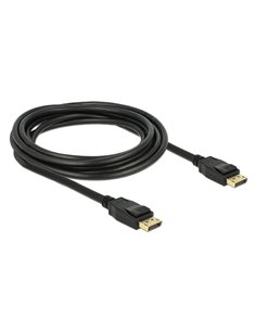 DELOCK καλώδιο DisplayPort 1.2 83807, 4K/60Hz, 21.6 Gbps, 3m, μαύρο
