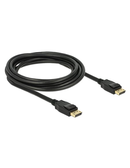 DELOCK καλώδιο DisplayPort 1.2 83807, 4K/60Hz, 21.6 Gbps, 3m, μαύρο
