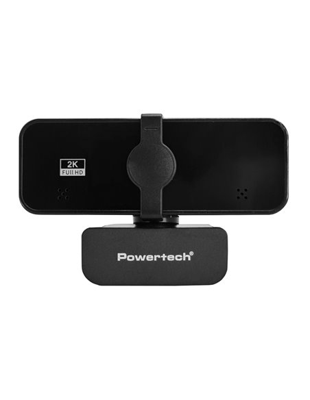 POWERTECH web camera PT-1291, 5MP, 2K Quad HD, αυτόματη εστίαση, 1.5m, μαύρη