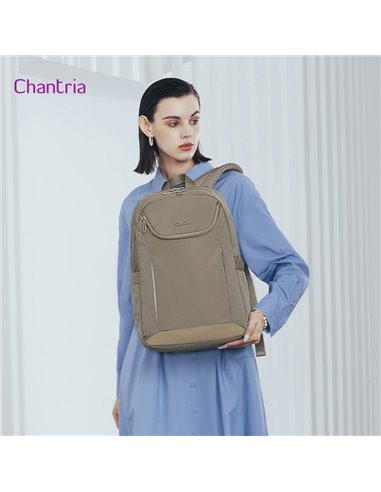 CHANTRIA γυναικεία τσάντα πλάτης CB00638 με θήκη laptop 15.6", 20.2L, χακί