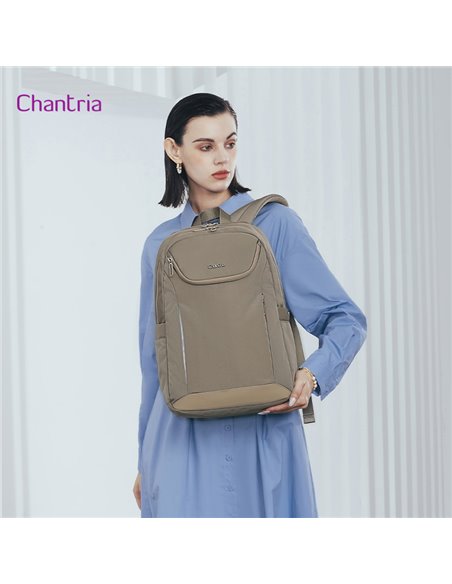 CHANTRIA γυναικεία τσάντα πλάτης CB00638 με θήκη laptop 15.6", 20.2L, χακί
