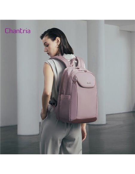 CHANTRIA γυναικεία τσάντα πλάτης CB00638 με θήκη laptop 15.6", 20.2L, μωβ