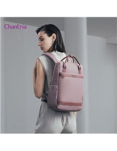 CHANTRIA γυναικεία τσάντα πλάτης CB00639 με θήκη laptop 14", 12.5L, μωβ