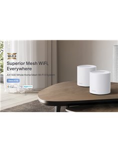 TP-LINK Home Mesh Wi-Fi System Deco X10, 1500Mbps AX1500, Ver. 1.0, 2τμχ