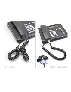 DELOCK βύσμα τηλεφώνου RJ10 88169, 360° περιστρεφόμενο, διάφανο-λευκό