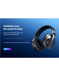 CELEBRAT headphones A34, ασύρματα & ενσύρματα, 40mm, 300mAh, μαύρα