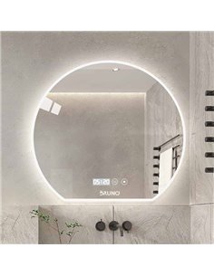 BRUNO καθρέφτης μπάνιου LED BRN-0202, ημικυκλικός, 24W, 73x80cm, IP67