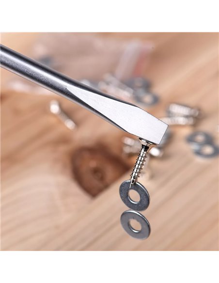 DELI ίσιο κατσαβίδι DL6382001 με αντιολισθητική λαβή, μαγνητικό, 8x200mm