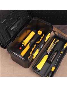 DELI εργαλειοθήκη DL432918, πλαστική, 42.5x23x19.5cm, μαύρη