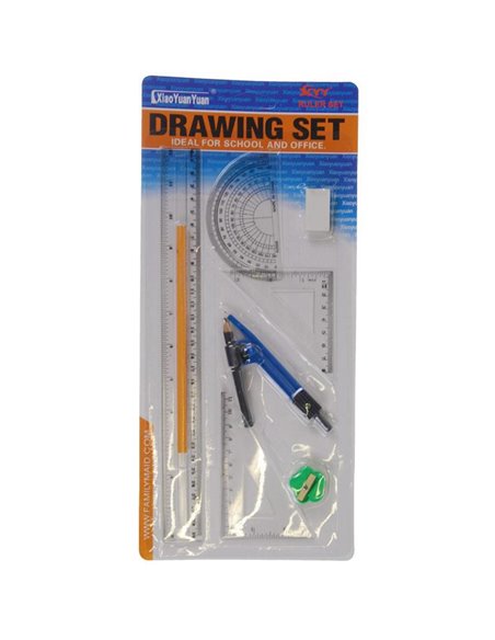 Σετ χάρακες με διαβήτη και μολύβι 8 τεμαχίων