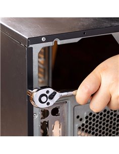 DELI σετ καστάνια με καρυδάκια DL0012T, 45 δόντια, 1/4", 150mm, 12τμχ