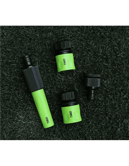 DELI σετ εκτοξευτής νερού DL8798 με ρακόρ & ταχυσυνδέσμους, 1/2" & 3/4", 4τμχ