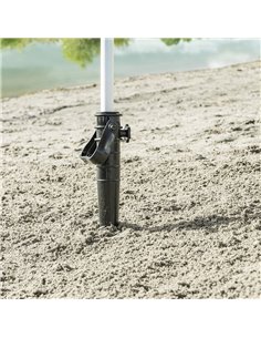 PROPLUS βάση ομπρέλας παραλίας 360819, κοντάρι διαμέτρου 25-36mm, μαύρη