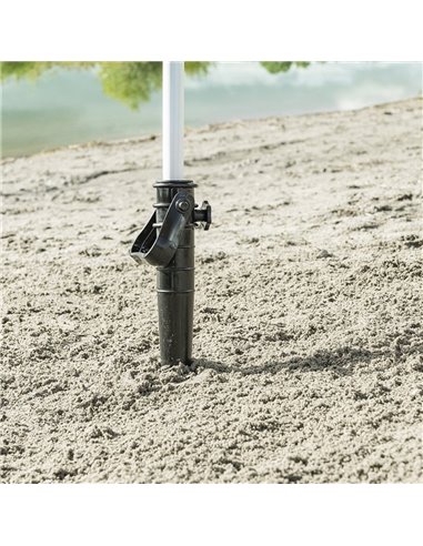 PROPLUS βάση ομπρέλας παραλίας 360819, κοντάρι διαμέτρου 25-36mm, μαύρη