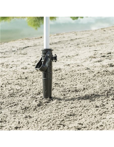 PROPLUS βάση ομπρέλας παραλίας 360819, κοντάρι διαμέτρου 25-36mm, μαύρη