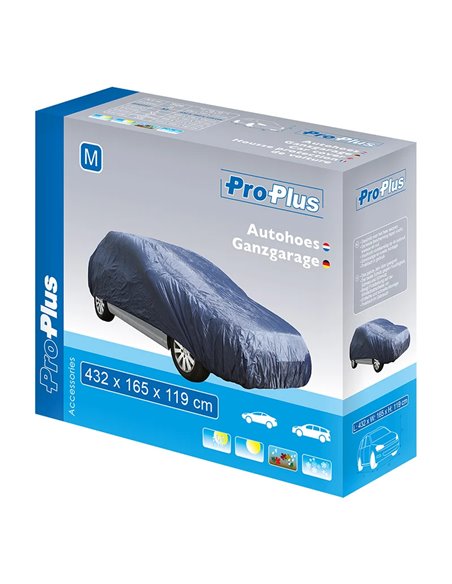 PROPLUS κουκούλα αυτοκινήτου 610117 με θήκη, M 432x165x119cm, μπλε