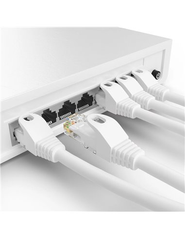 POWERTECH καλώδιο δικτύου CAB-N377, Cat 6 U/UTP, CCA, 250Hz, 0.25m, λευκό