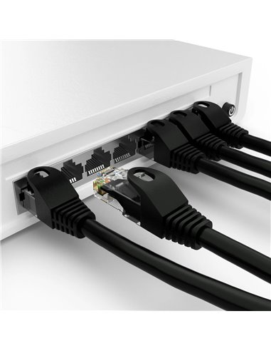 POWERTECH καλώδιο δικτύου CAB-N401, Cat 6 U/UTP, CCA, 250Hz, 0.25m, μαύρο