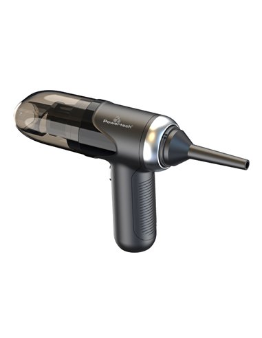 POWERTECH 2 σε 1 σκουπάκι χειρός & air duster PT-1315, 60W, 4000mAh, μαύρο