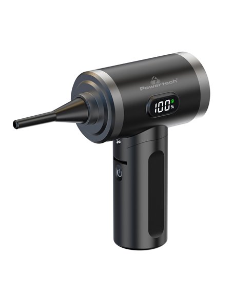 POWERTECH ηλεκτρικό air duster PT-1316 με LED φακό, 50W, 3600mAh, μαύρο