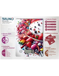 BRUNO BRN-0209 Ψηφιακή Ζυγαριά Κουζίνας 1gr/5kg "Love Pastry"