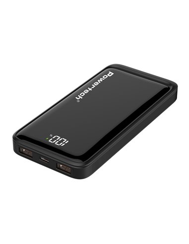 POWERTECH power bank PT-1326 με οθόνη, 10000mAh, 22.5W, μαύρο