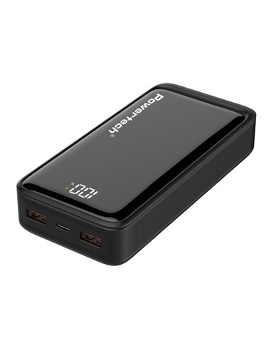 POWERTECH power bank PT-1327 με οθόνη, 20000mAh, 22.5W, μαύρο