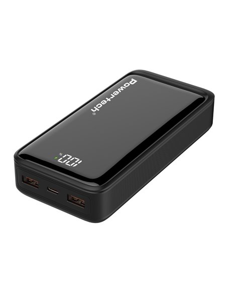 POWERTECH power bank PT-1327 με οθόνη, 20000mAh, 22.5W, μαύρο