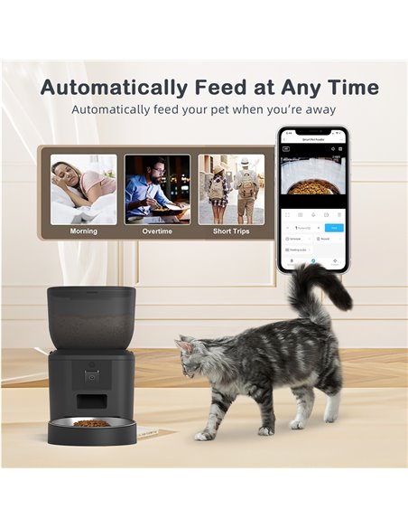 BRUNO smart ταΐστρα κατοικίδιων BRN-0212 με κάμερα 2MP, 4L, WiFi, μαύρη